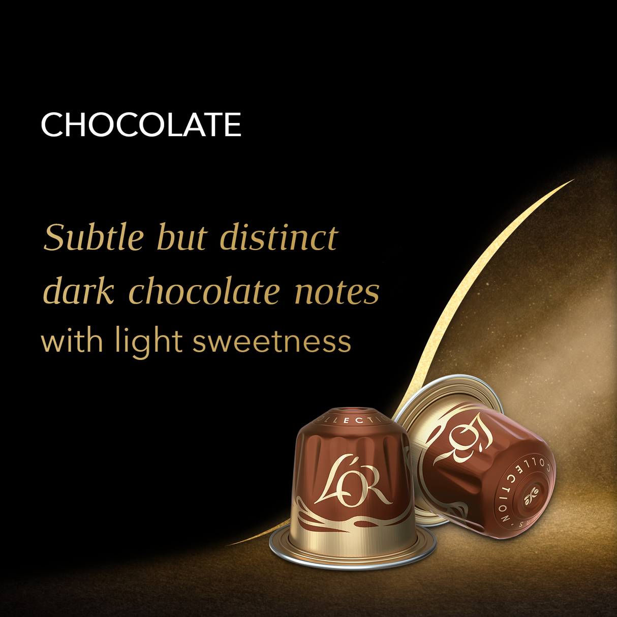L'OR Espresso Chocolate Flavour Coffee Capsules x10 Nespresso Compatible