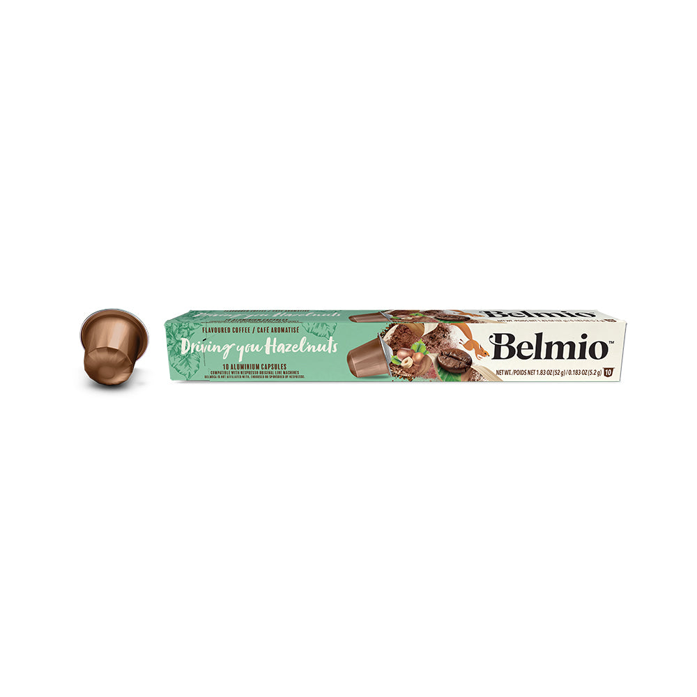 Belmio Driving you Hazel'nuts 10 Nespresso Compatible Aluminium Pods