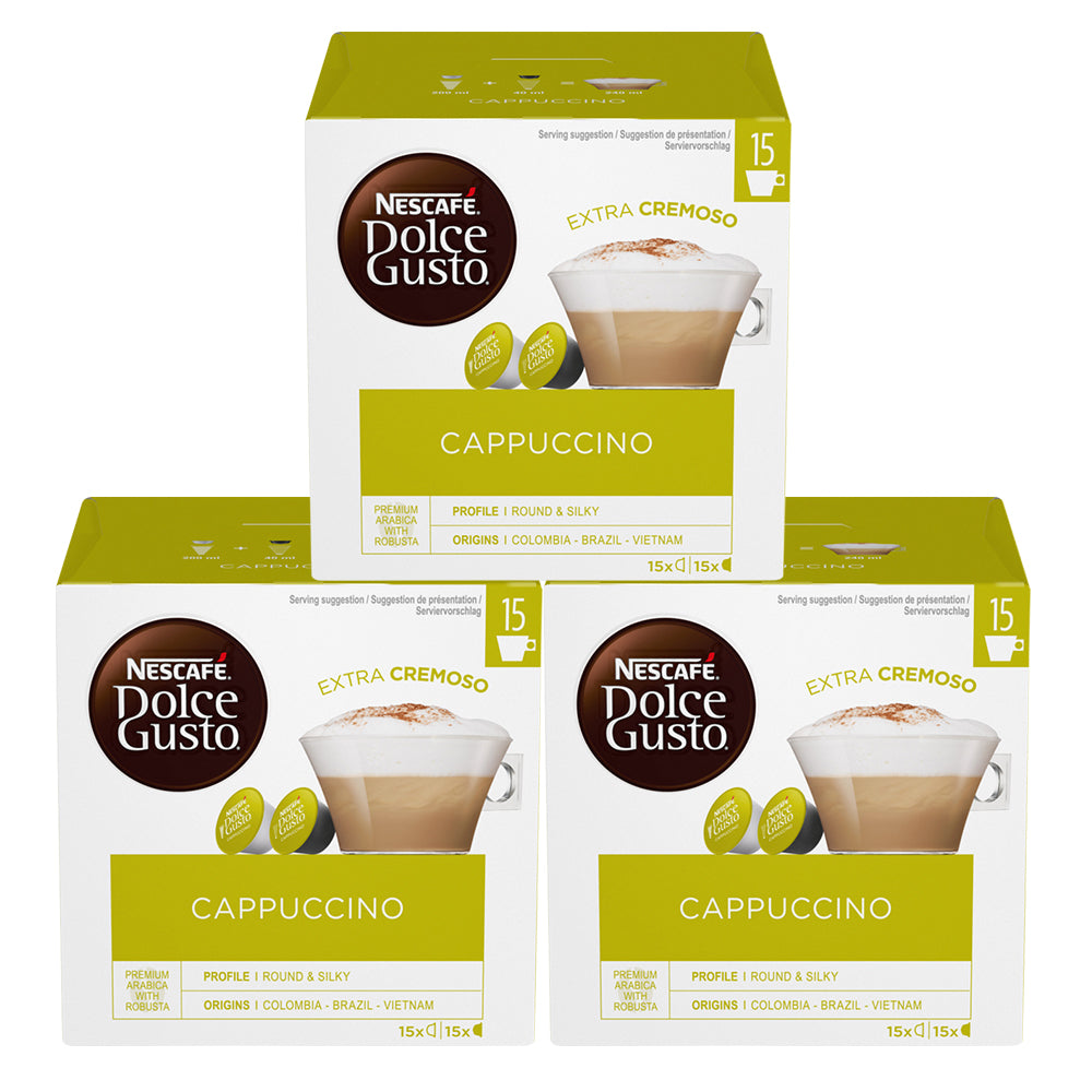 Dolce Gusto Cappuccino Magnum Pack Coffee Pods 3 x 30 Case