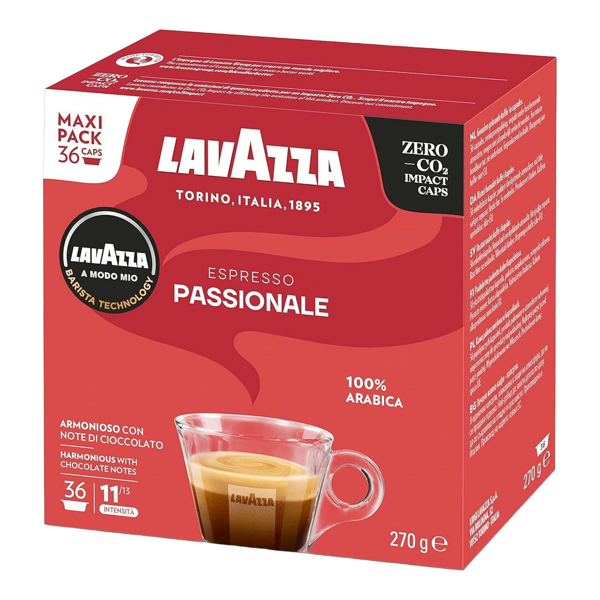 Lavazza A Modo Mio Espresso Passionale 36 Coffee Pods