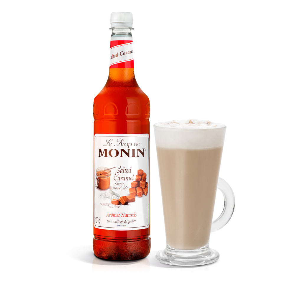 Monin Salted Caramel Syrup 1L With Drink