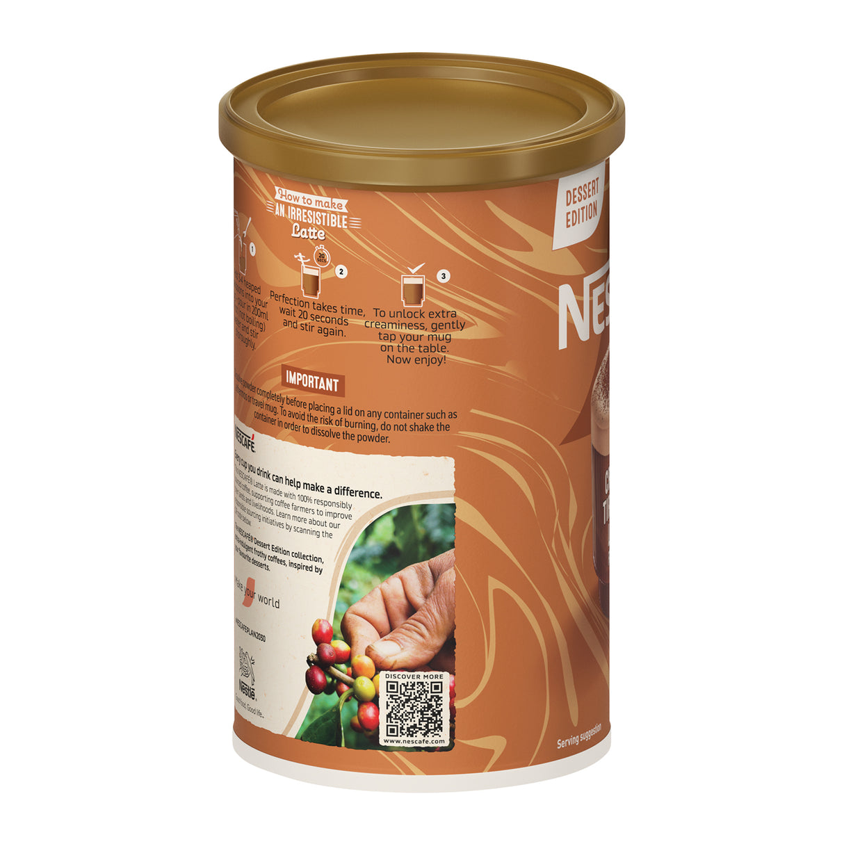 Nescafe Tiramisu Latte Coffee 260g Tub