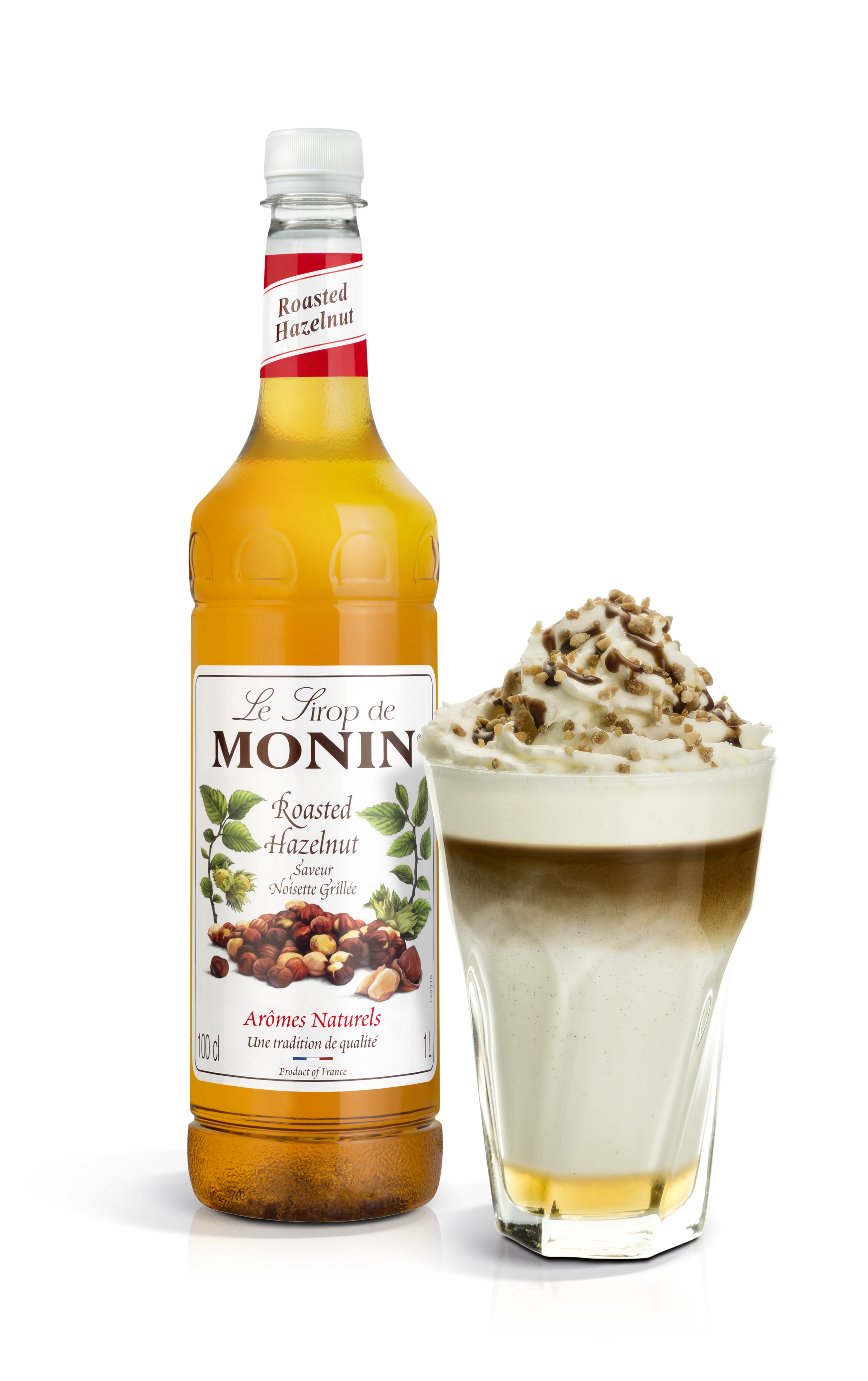 Monin Roasted Hazelnut Syrup 1L With Drink