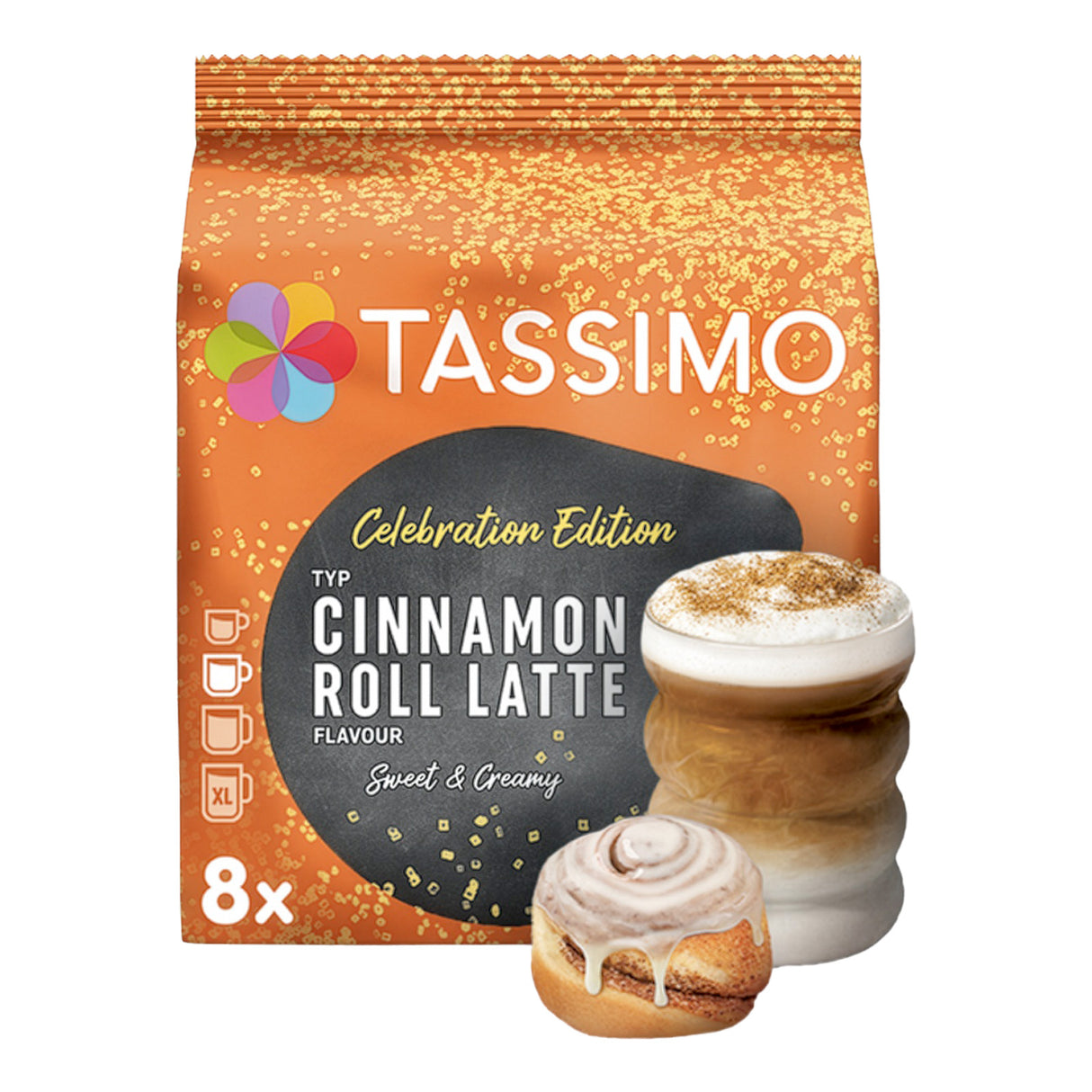 Tassimo Cinnamon Roll Latte Coffee Pods