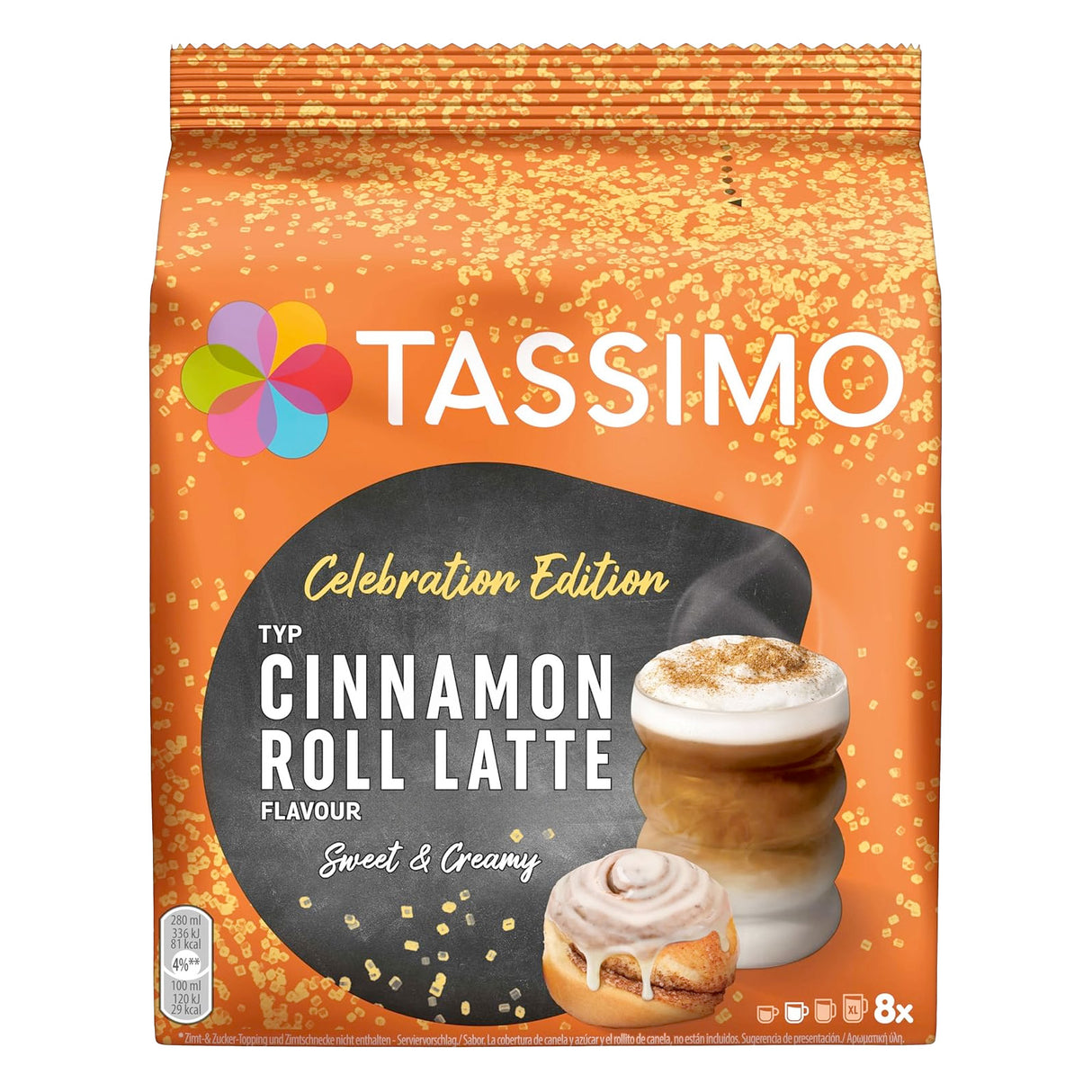 Tassimo Cinnamon Roll Latte Coffee Pods