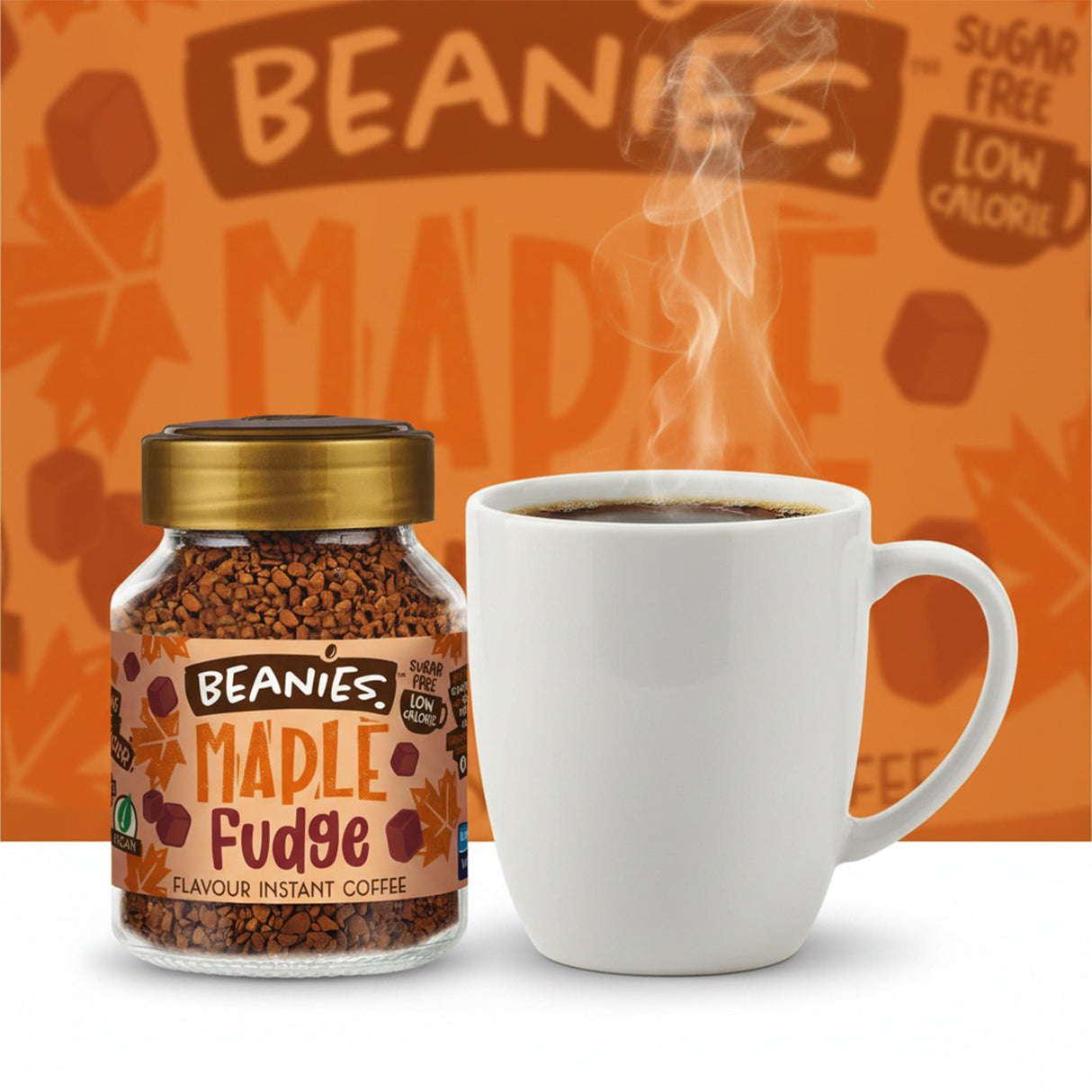 Beanies Maple Fudge Flavoured Instant Coffee 50g