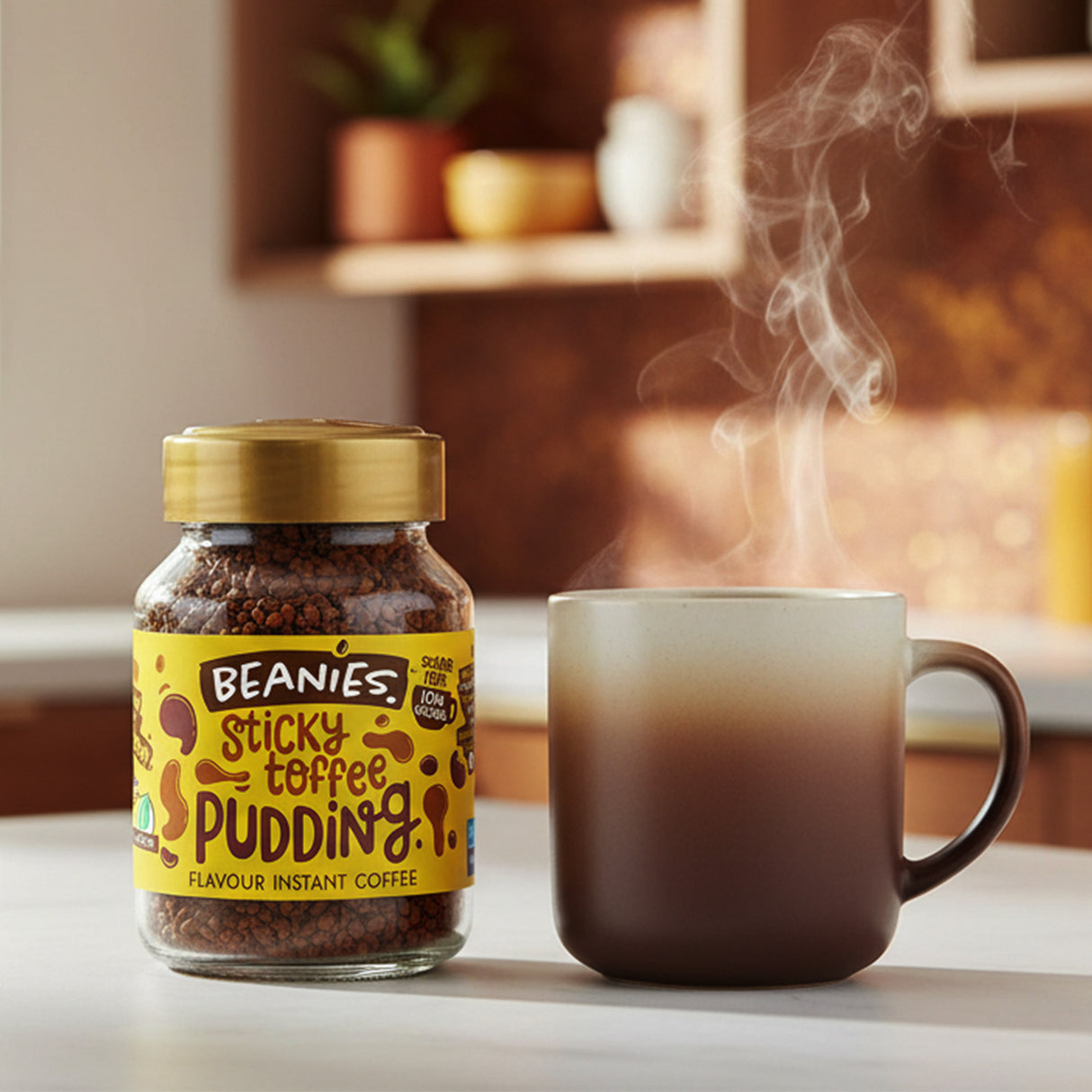 Beanies Sticky Toffee Pudding Flavoured Instant Coffee 50g