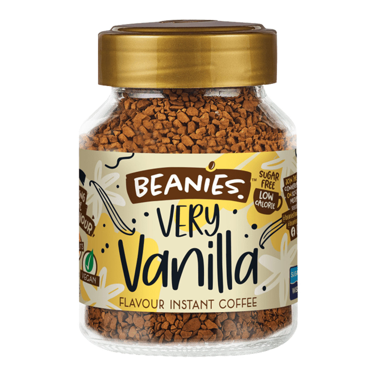 Beanies Very Vanilla Flavoured Instant Coffee 50g