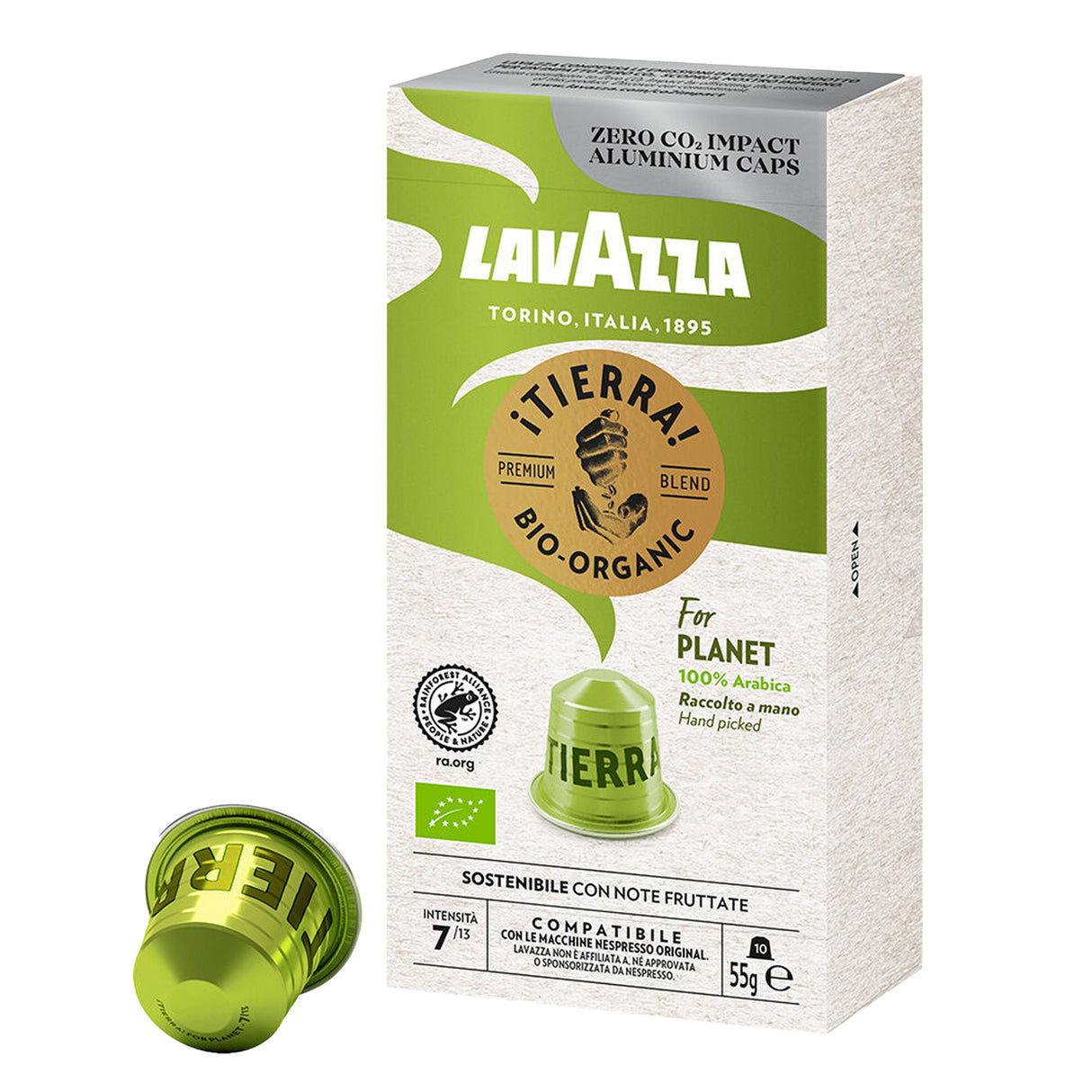 Lavazza Espresso Tierra Bio Organic 10 Capsule Nespresso Compatible Pods
