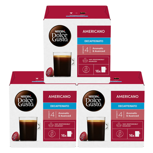 Nescafe Dolce Gusto Americano Decaffeinato coffee pods case