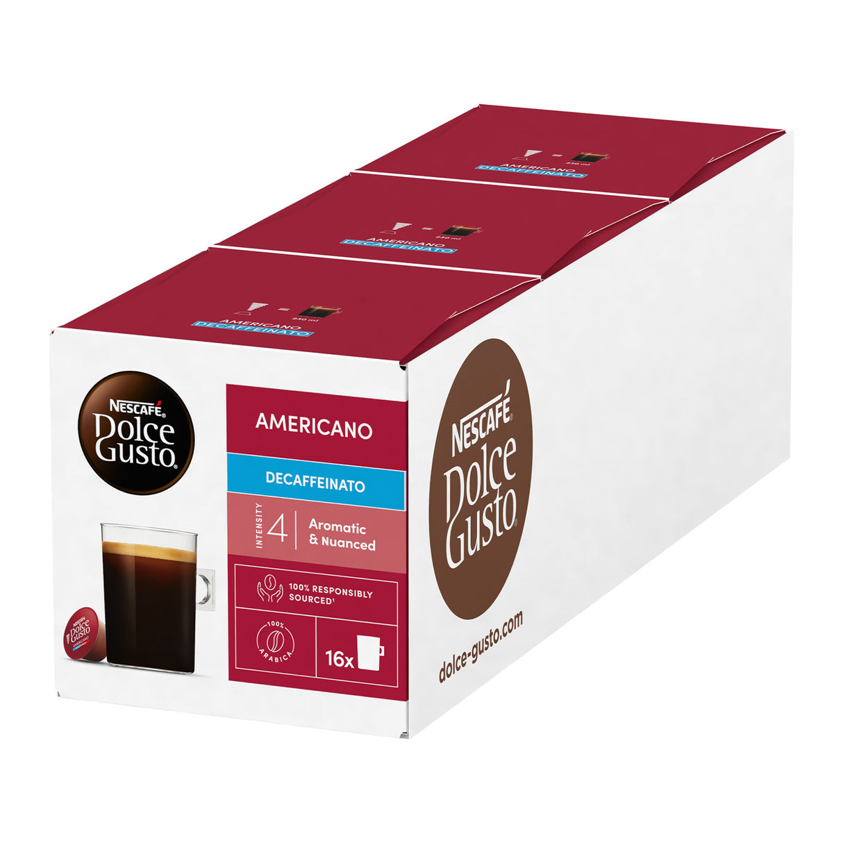 Nescafe Dolce Gusto Americano Decaffeinato coffee capsule case