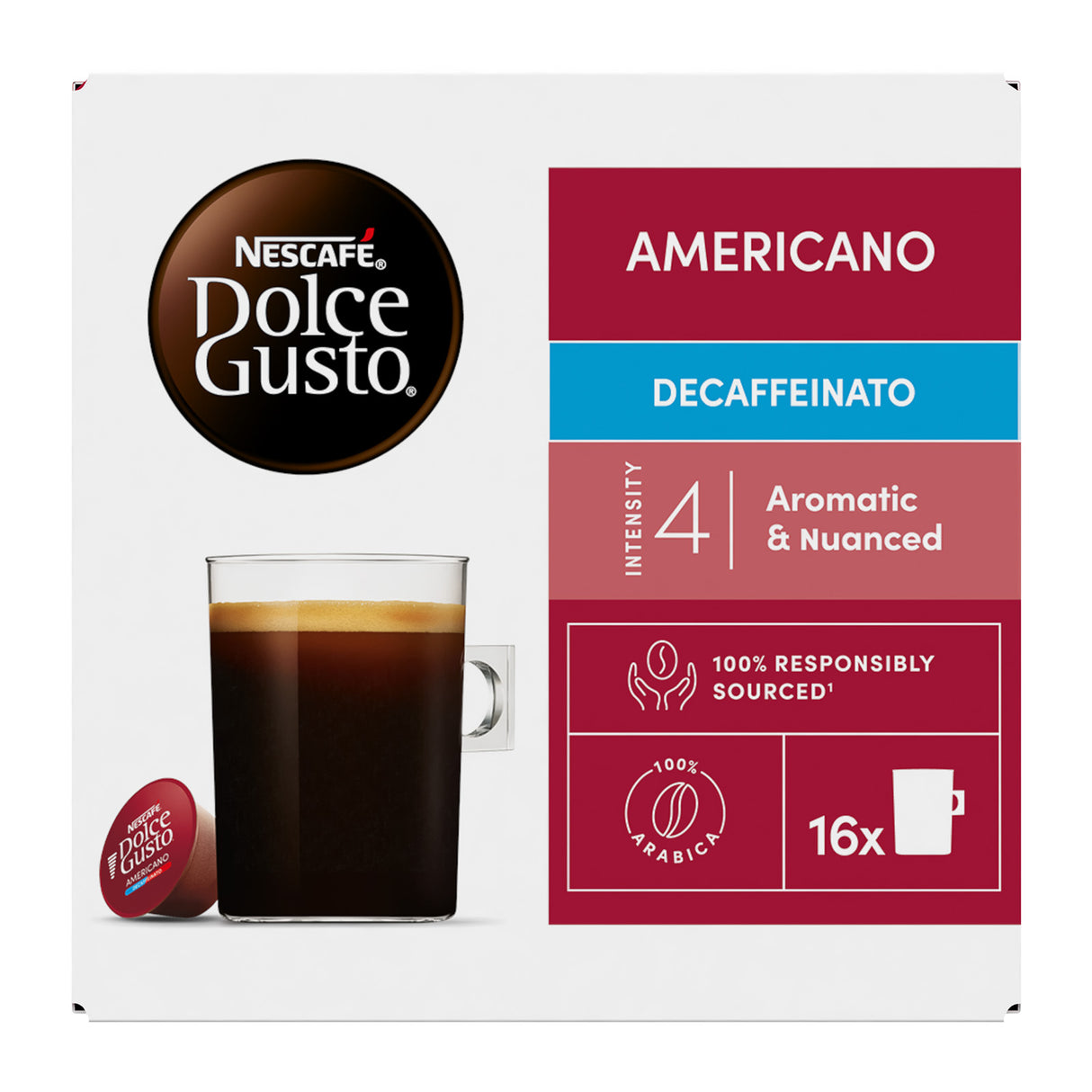Nescafe Dolce Gusto Decaffeinato Americano pack front
