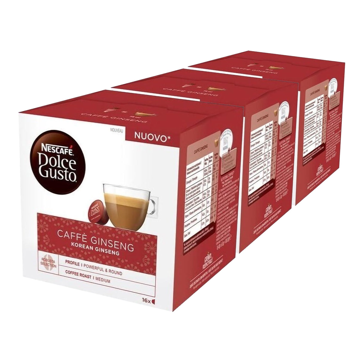 Dolce Gusto Korean Caffé Ginseng Coffee Pods 3x16