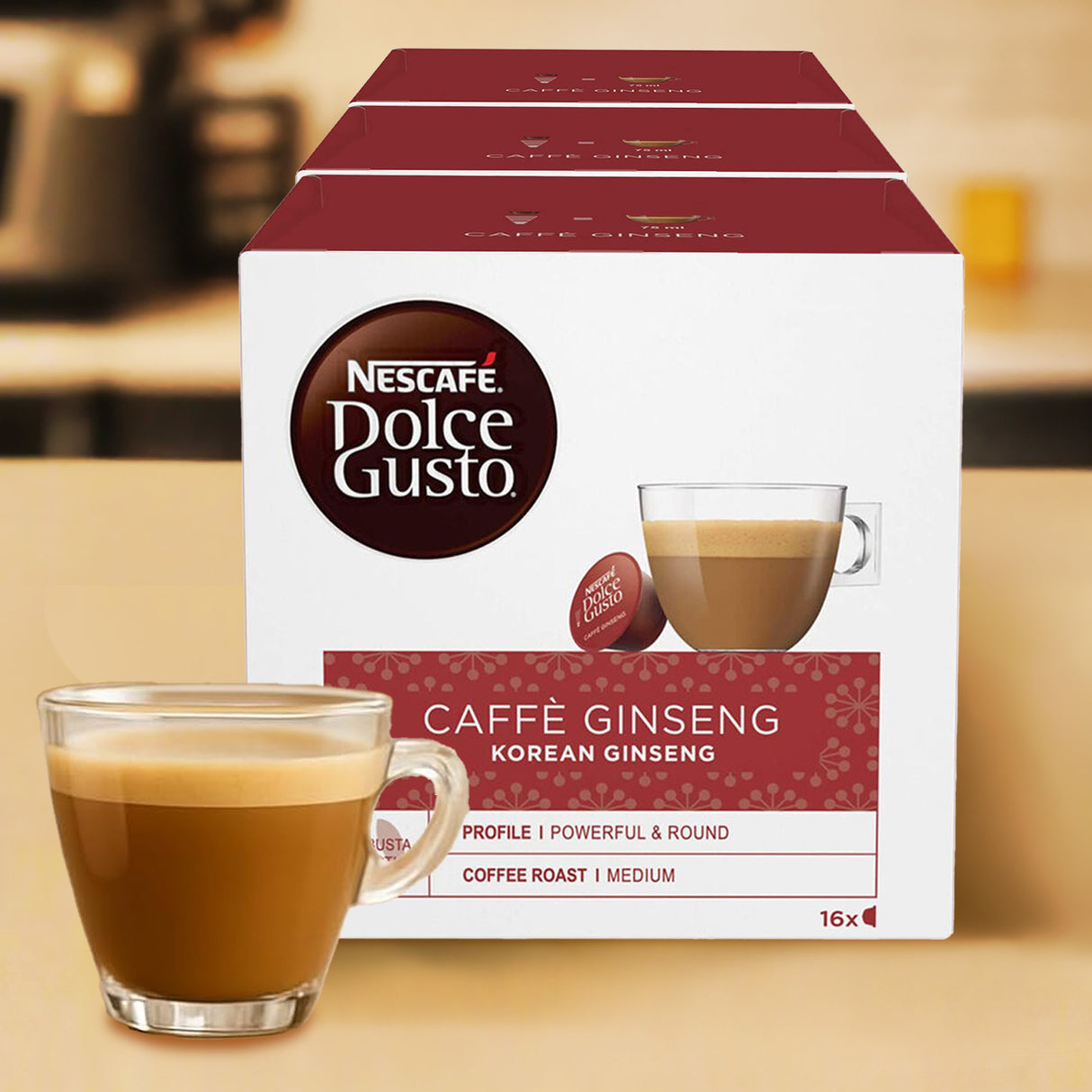 Dolce Gusto Korean Caffé Ginseng Coffee Pods 3x16