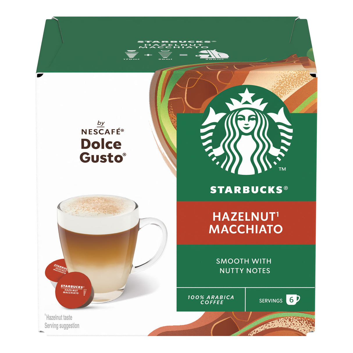 Starbucks Dolce Gusto Hazelnut Latte Macchiato Coffee Pods