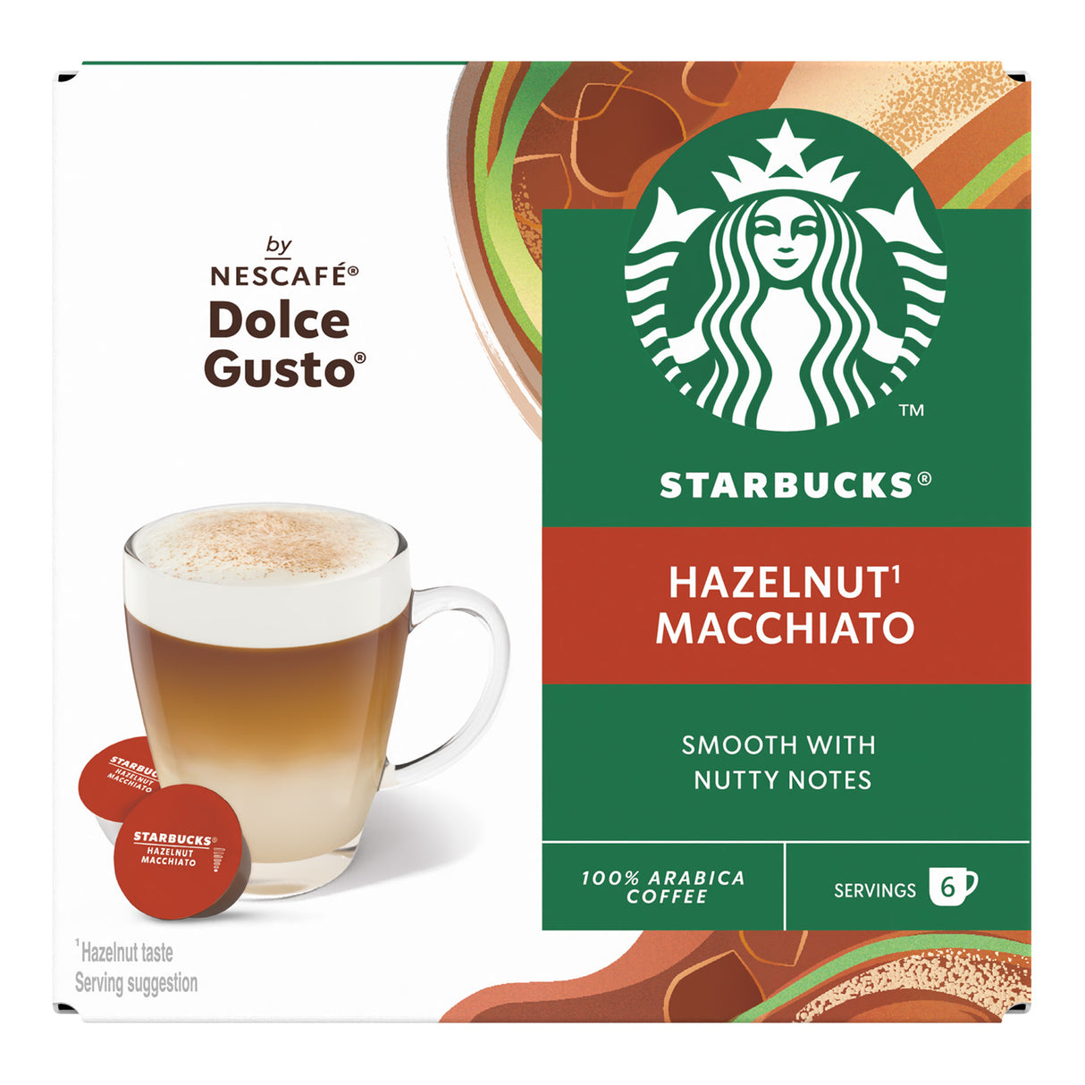 Starbucks Dolce Gusto Hazelnut Latte Macchiato Coffee Pods
