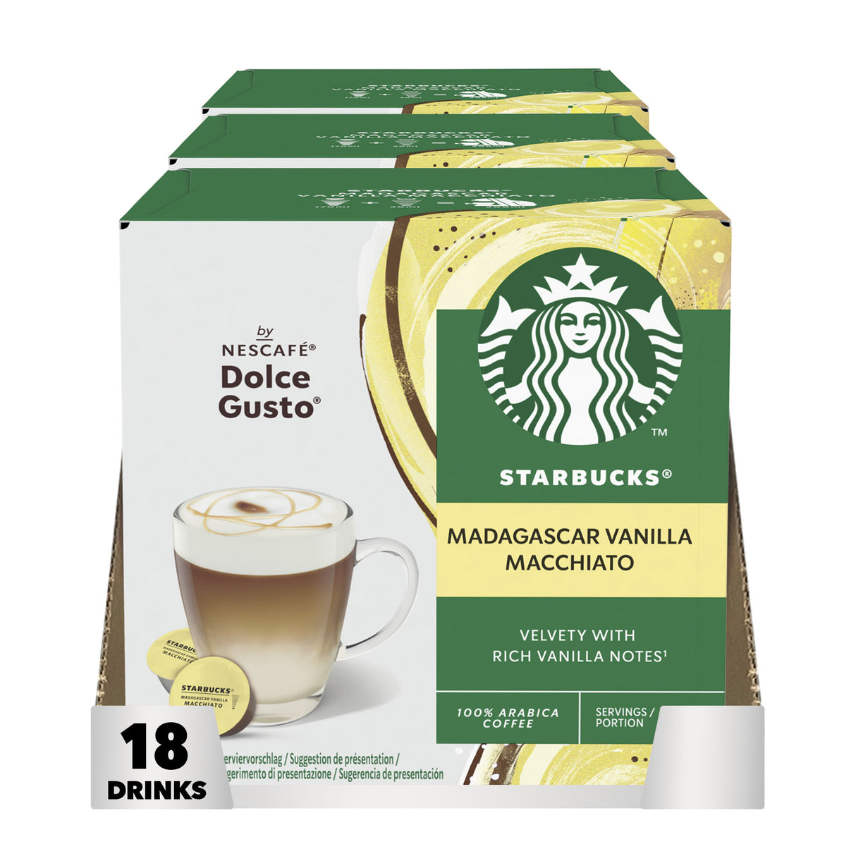 Nescafé Dolce Gusto Starbucks Vanilla Macchiato Coffee Pods - Case
