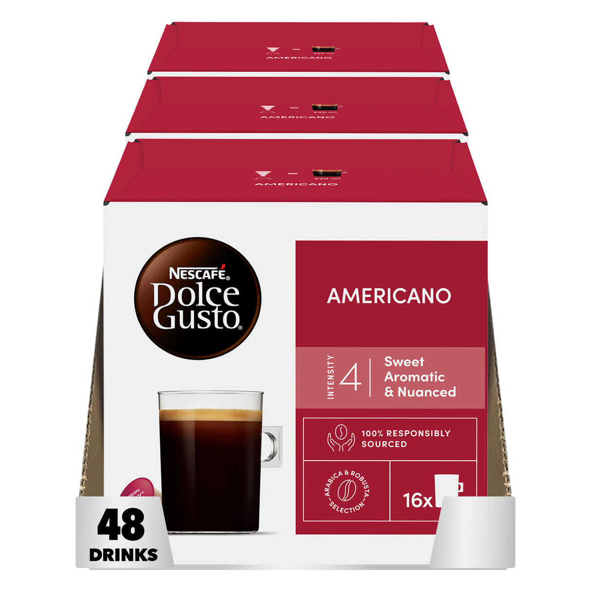 Nescafé Dolce Gusto Americano Coffee Pods - Case
