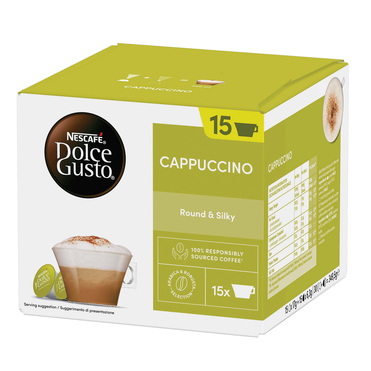 Dolce Gusto Cappuccino Magnum Pack Coffee Pods 1x15