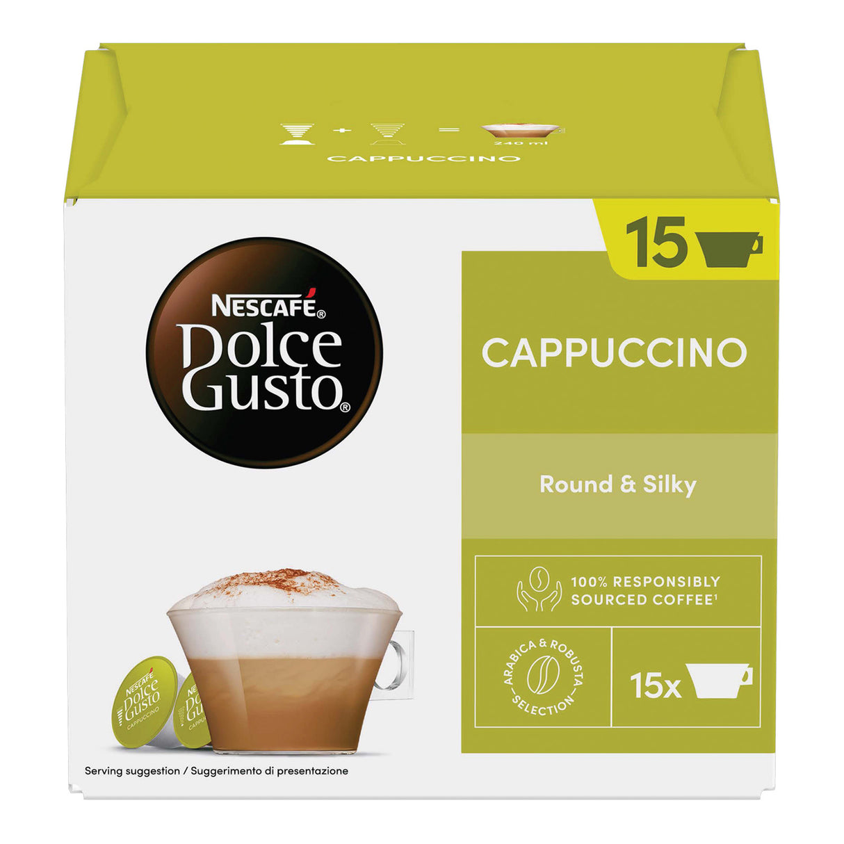 Dolce Gusto Cappuccino Magnum Pack Coffee Pods 1x15