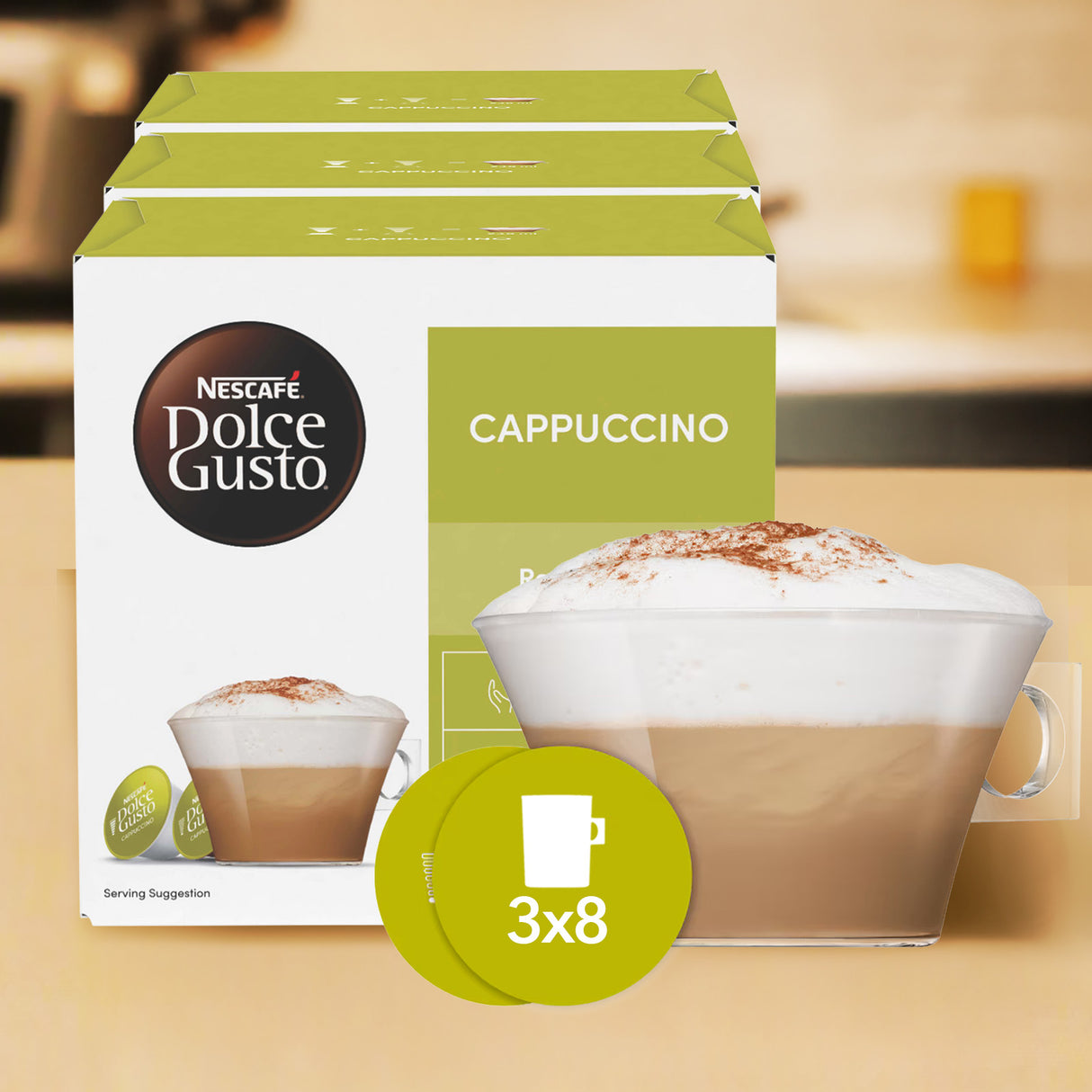 Dolce Gusto Cappuccino Case kitchen shot