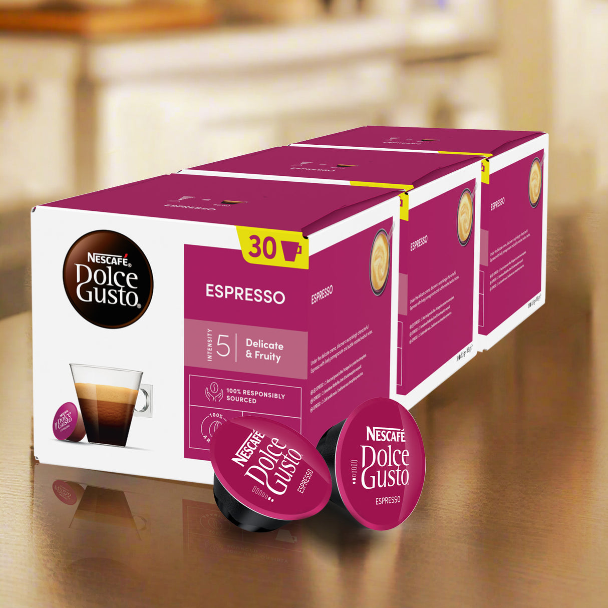 Dolce Gusto Espresso Magnum Pack case in kitchen