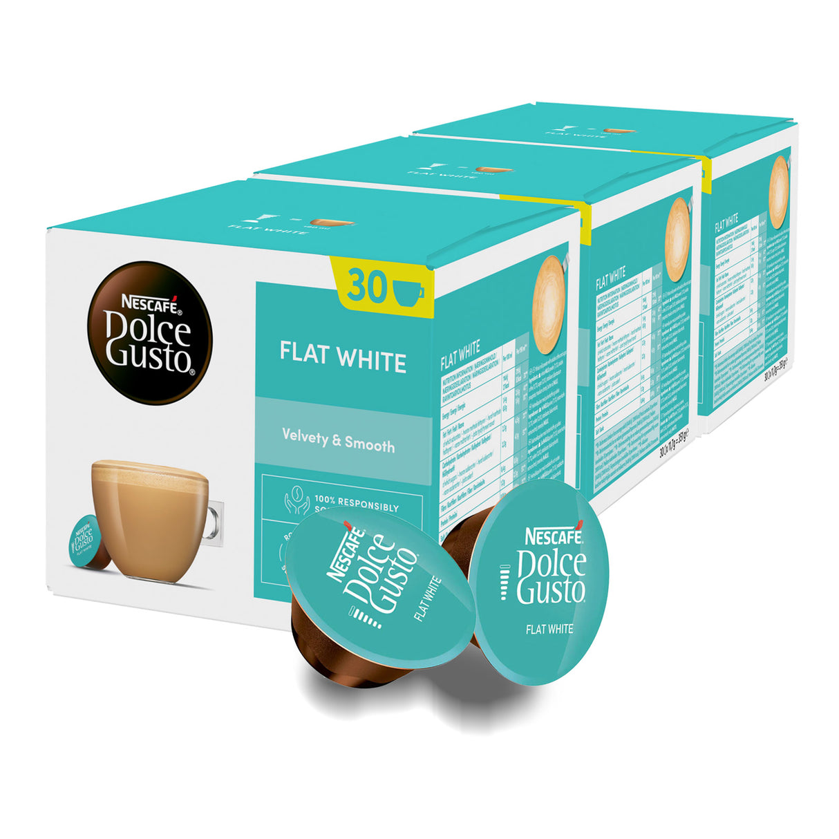 Case of 3 Nescafe Dolce Gusto Flat White Magnum packs