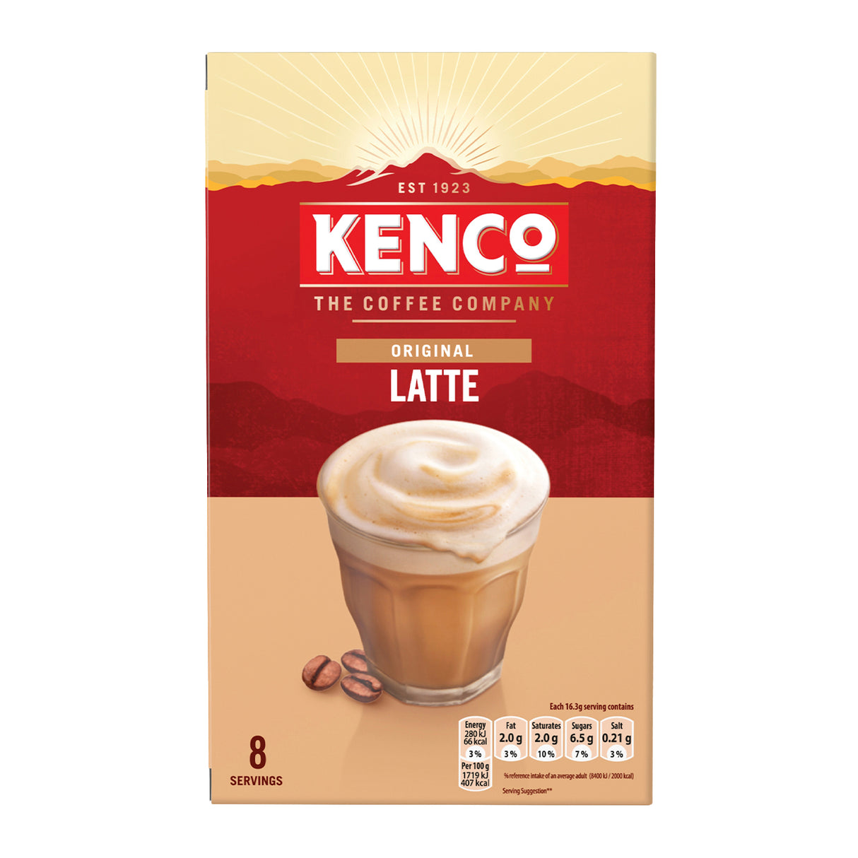 Kenco Latte Instant Coffee 8 Sachets