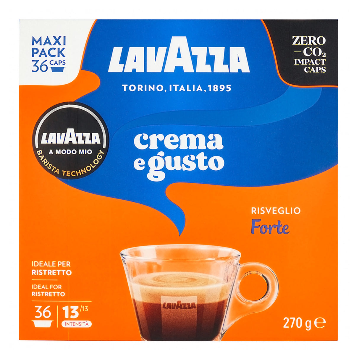 Lavazza A Modo Mio Crema E Gusto Forte Maxi Pack 36 Coffee Pods