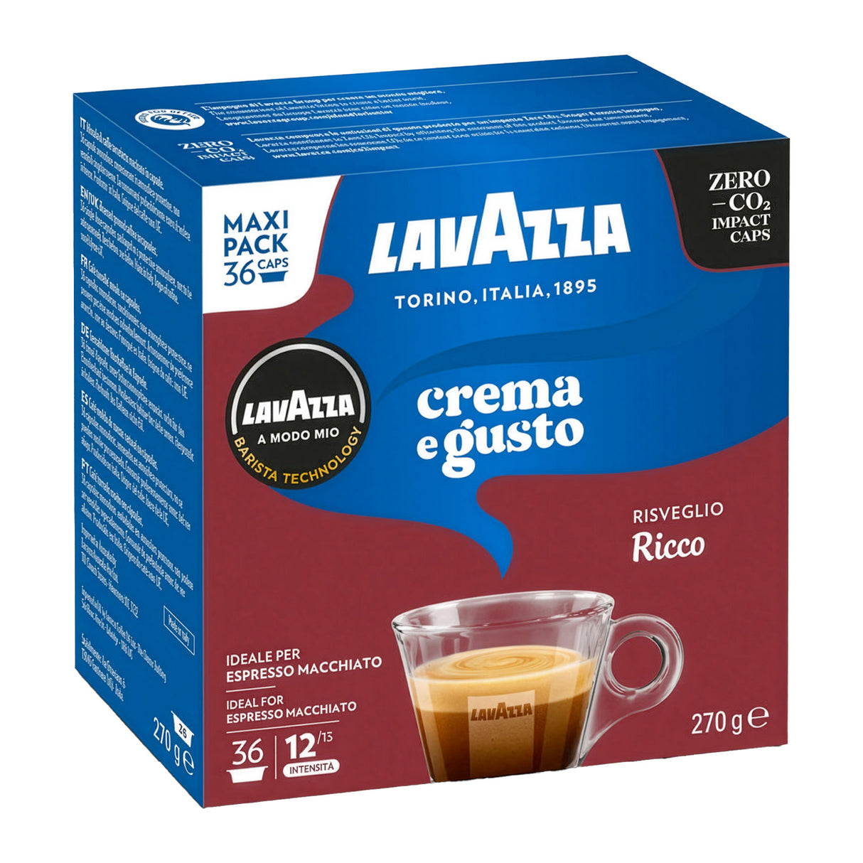 Lavazza A Modo Mio Crema E Gusto Ricco Maxi Pack 36 Coffee Pods