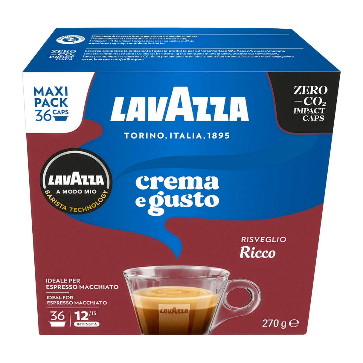 Lavazza A Modo Mio Crema E Gusto Ricco Maxi Pack 36 Coffee Pods