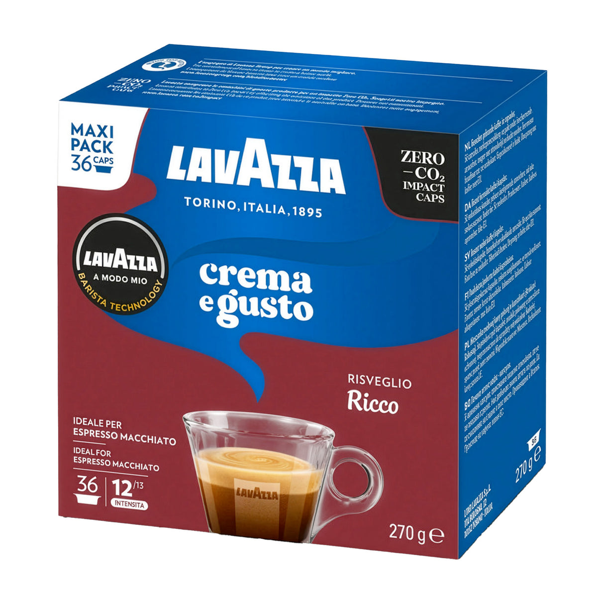Lavazza A Modo Mio Crema E Gusto Ricco Maxi Pack 36 Coffee Pods