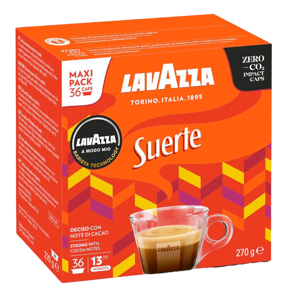Lavazza A Modo Mio Espresso Suerte Maxi Pack 36 Coffee Pods