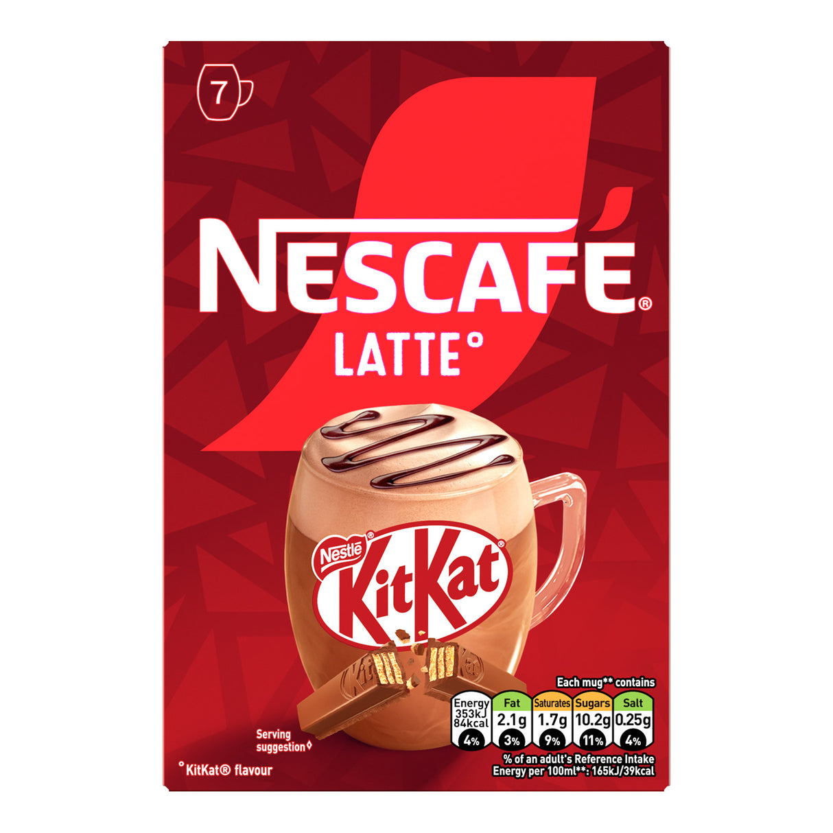 Nescafe Kitkat Latte 7 Sachets front