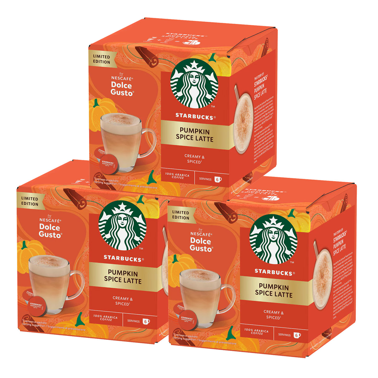 Dolce Gusto Starbucks Pumpkin Spice Latte Coffee Pods - Case