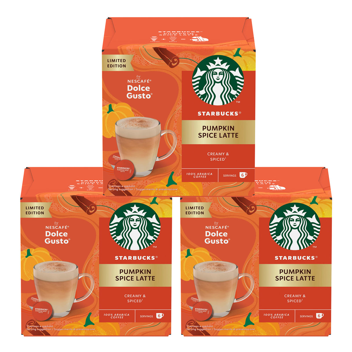 Dolce Gusto Starbucks Pumpkin Spice Latte Coffee Pods - Case