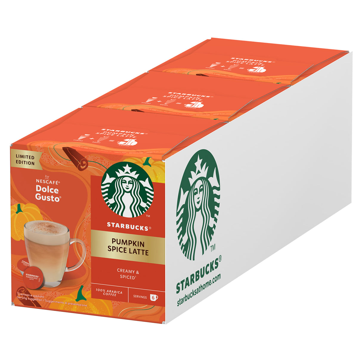 Dolce Gusto Starbucks Pumpkin Spice Latte Coffee Pods - Case
