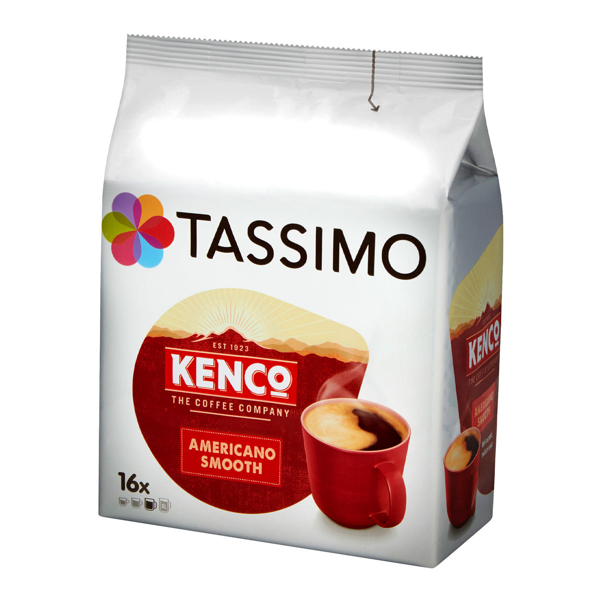 Tassimo Americano Smooth Coffee Pods left angle