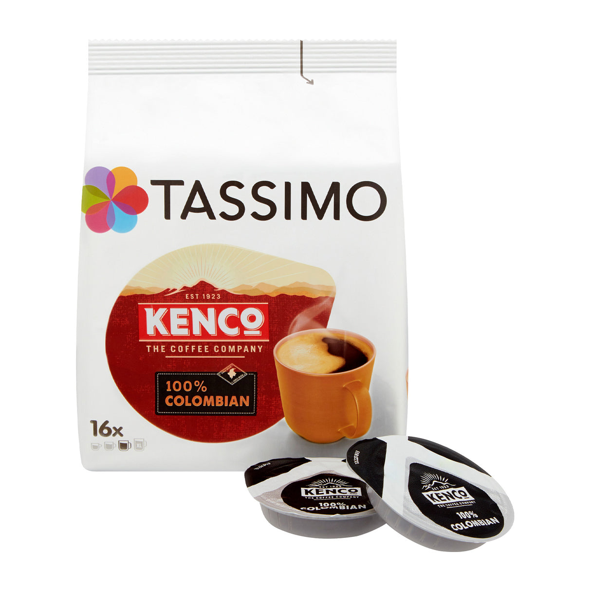 Tassimo Kenco colombian pack with coffee pods