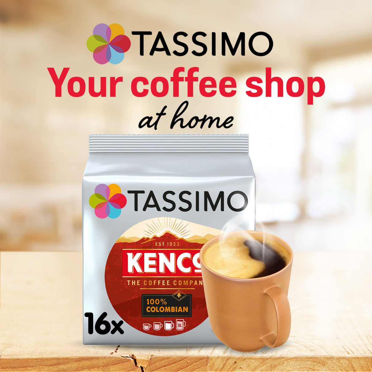 Tassimo Kenco colombian your coffee shop at home