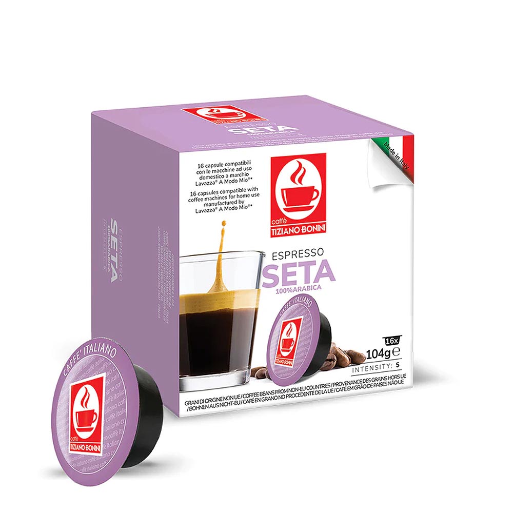 Bonini Espresso Seta Capsules for Lavazza Machines x16