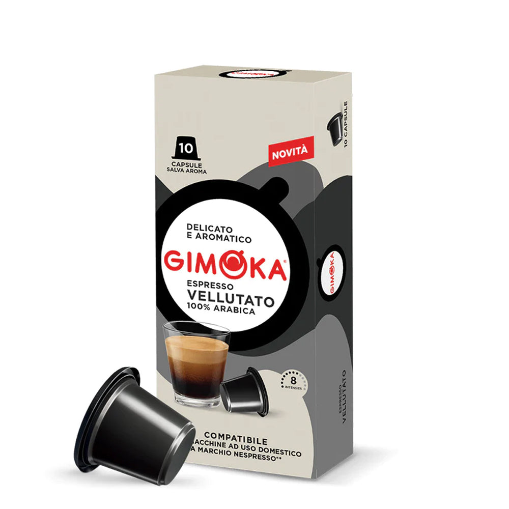 Gimoka Espresso Vellutato 10 Nespresso Compatible Plastic Pods