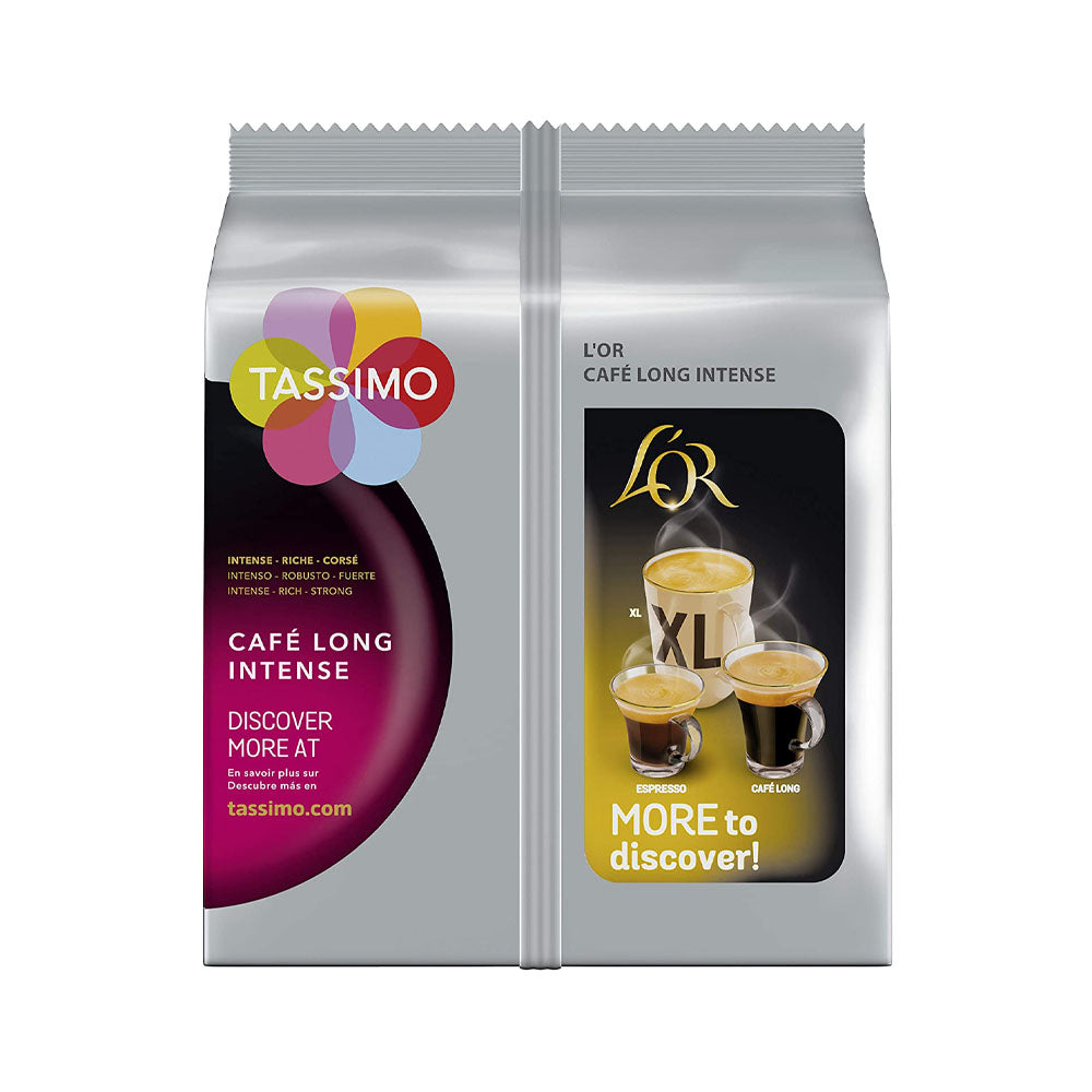 Tassimo L'Or Cafe Long Intense Coffee Pods back of packet