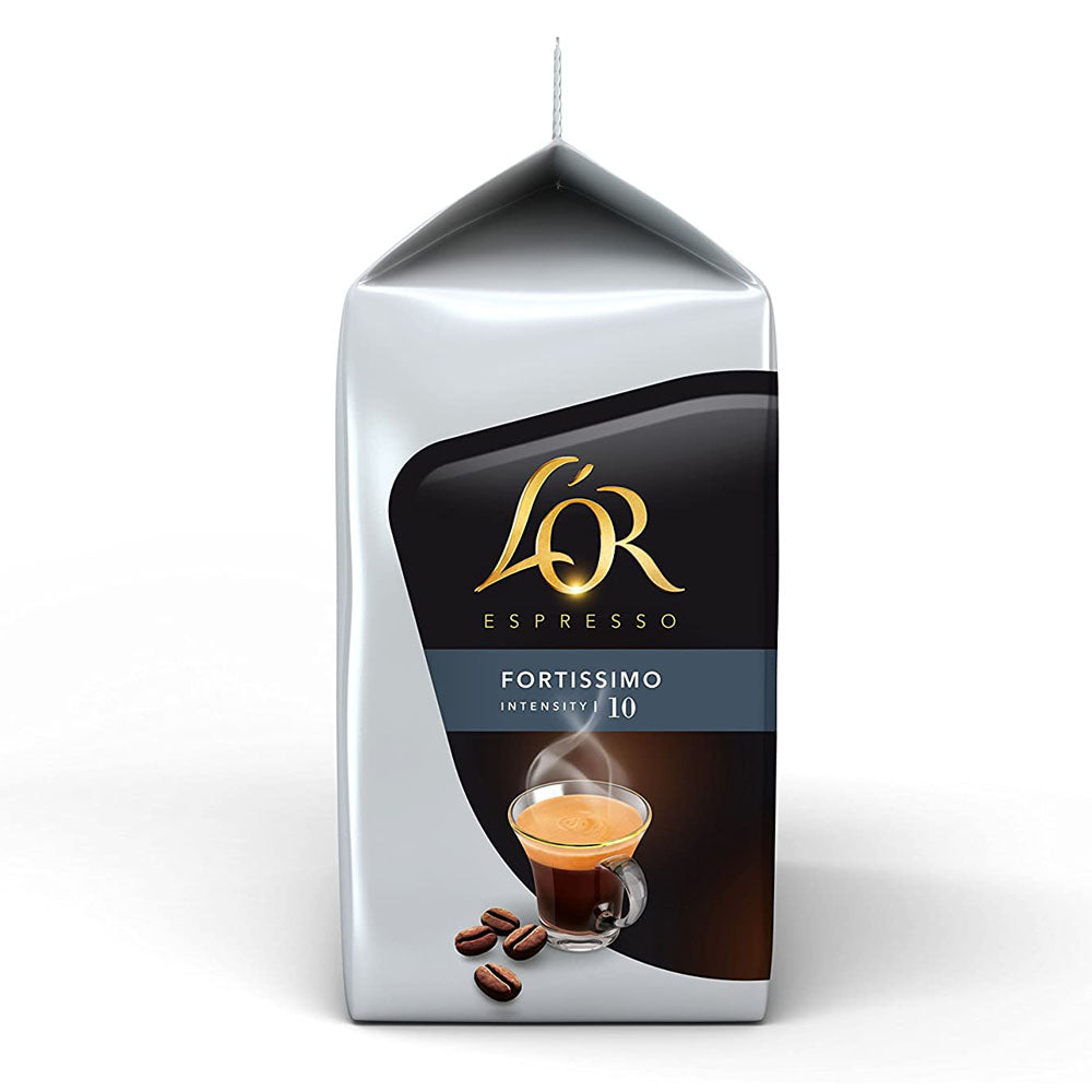 Tassimo L'Or Fortissimo Coffee Pods Side of Packet