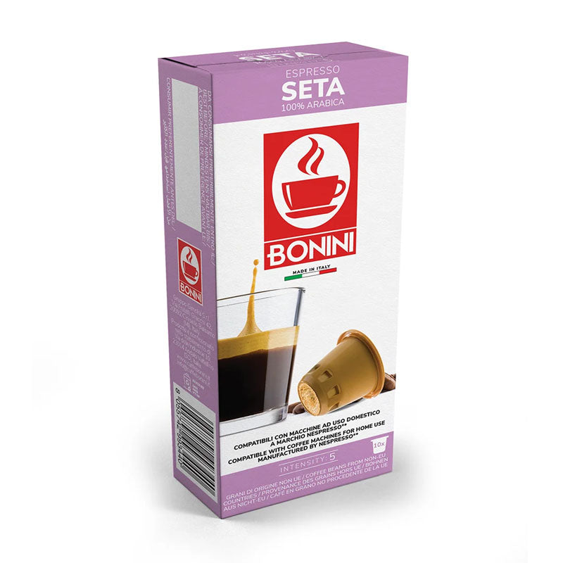 Bonini Seta 10 Capsule Nespresso Compatible Pods