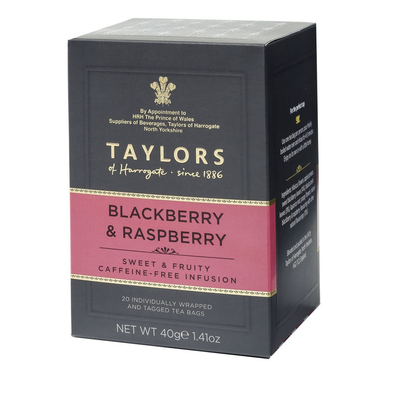 Taylors of Harrogate Blackberry & Raspberry Wrapped & Tagged Tea Bags 20