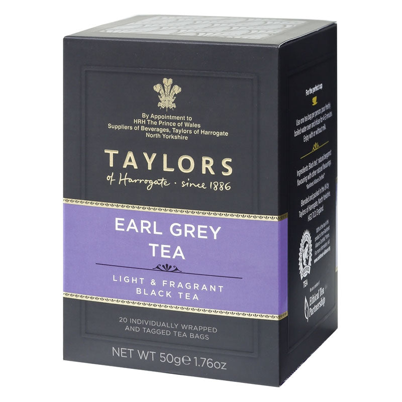 Taylors of Harrogate Earl Grey Wrapped & Tagged Tea Bags 20