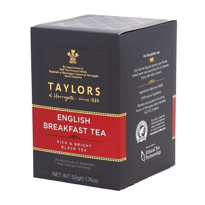 Taylors of Harrogate English Breakfast Wrapped & Tagged Tea 20