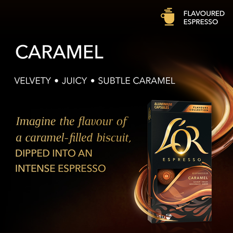L'OR Espresso Caramel Flavour Coffee Capsules x10 Nespresso Compatible