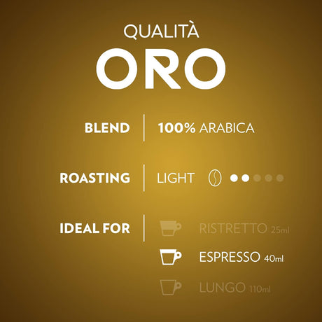 Lavazza Qualita Oro 10 Capsule Nespresso Compatible Pods